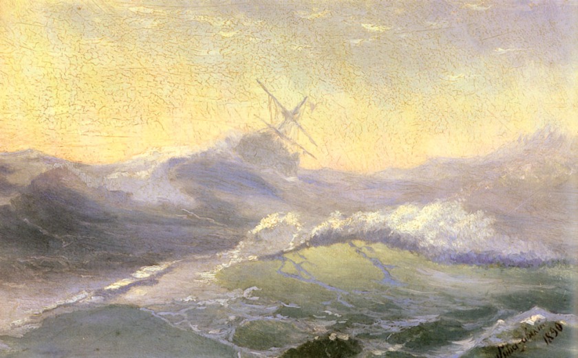 "Bracing the Waves" - Ivan Konstantinovich Aivazovsky - via wikimedia.org